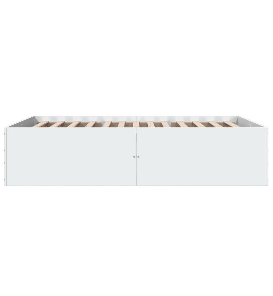 Cadre de lit sans matelas blanc 140x200 cm