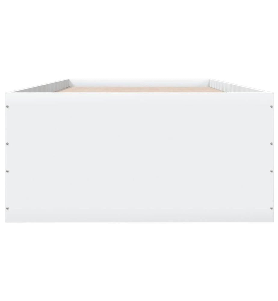 Cadre de lit sans matelas blanc 90x200 cm
