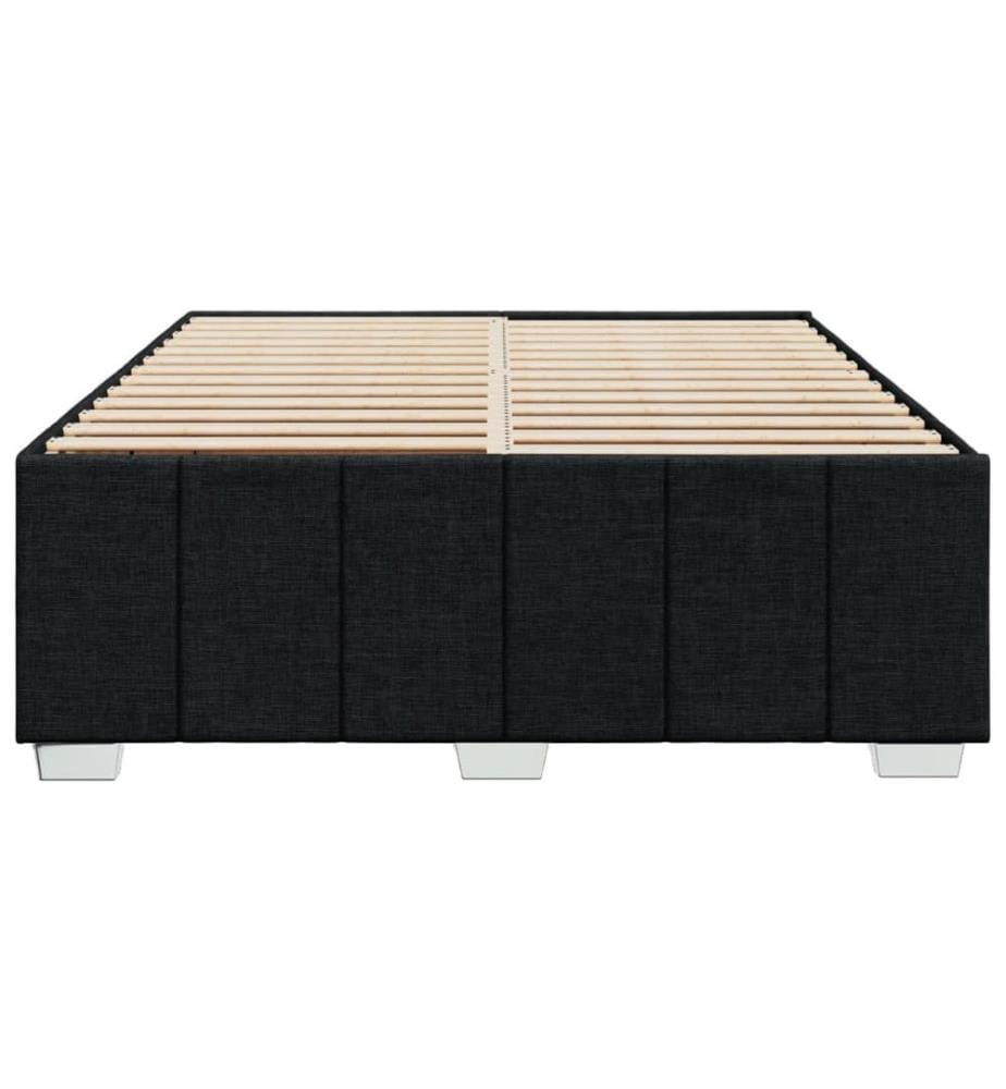 Cadre de lit sans matelas noir 160x200 cm tissu