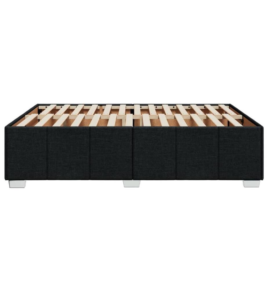 Cadre de lit sans matelas noir 160x200 cm tissu