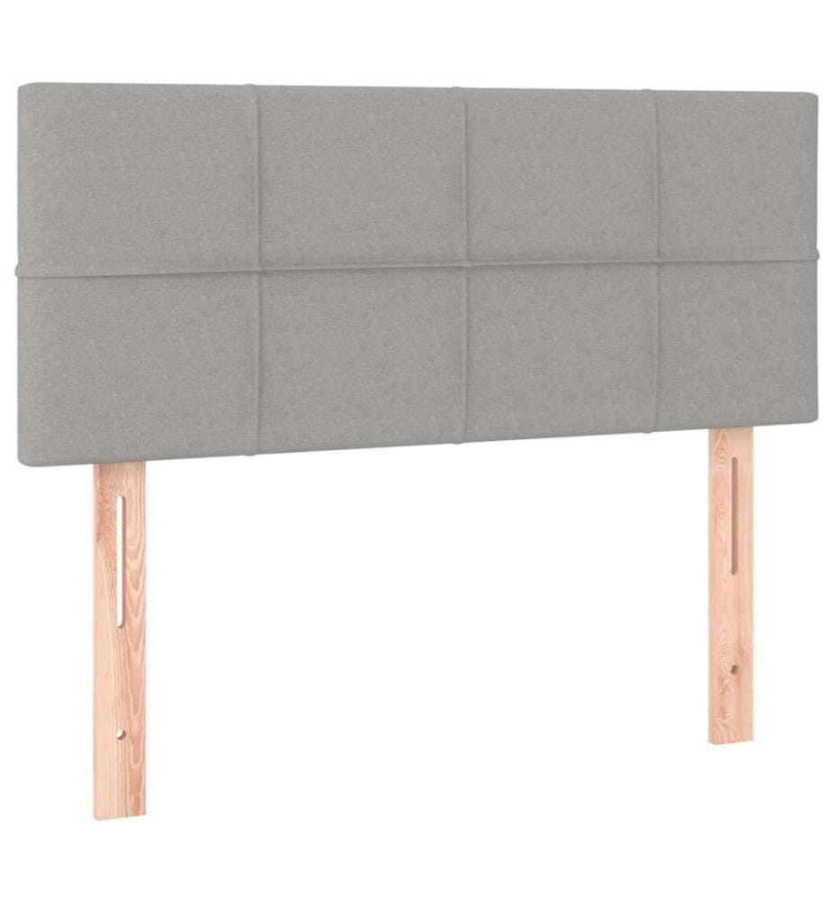 Kopfteil Hellgrau 100x5x78/88 cm Stoff