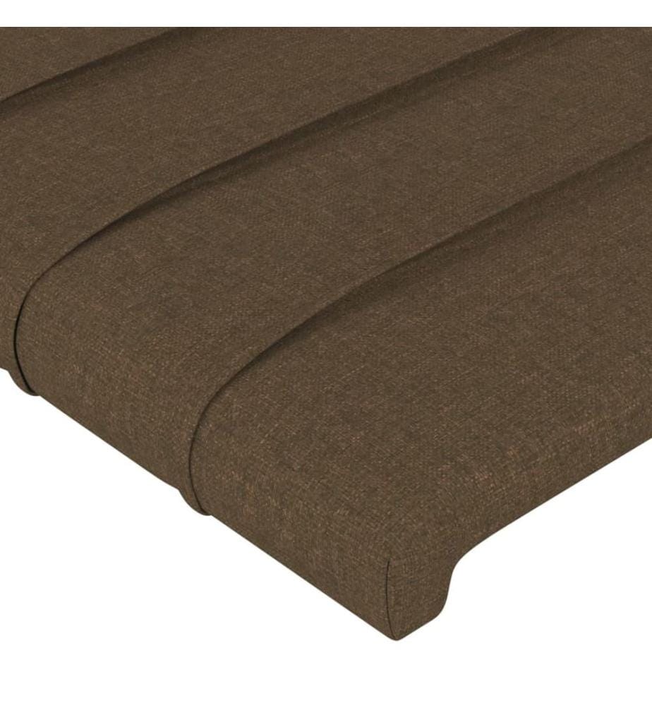 Kopfteil Dunkelbraun 100x5x78/88 cm Stoff