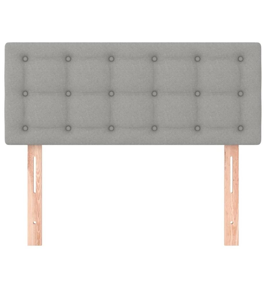 Kopfteil Hellgrau 100x5x78/88 cm Stoff