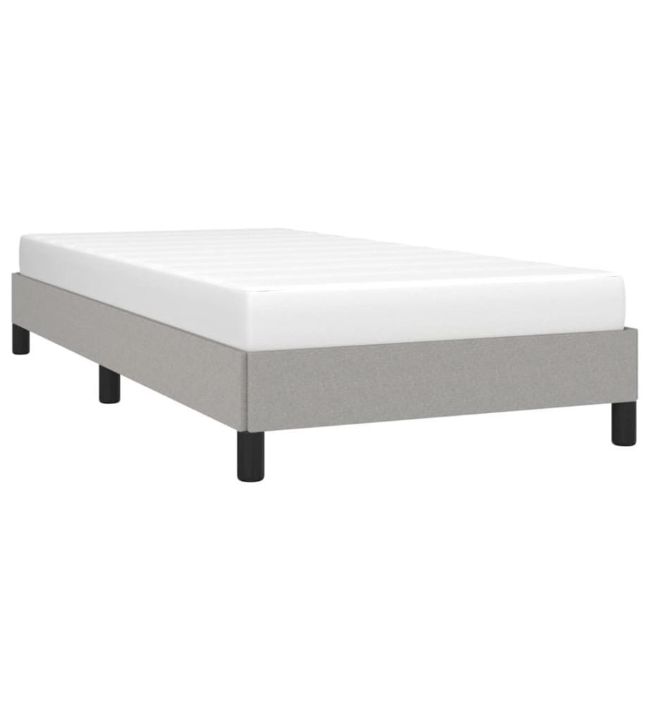 Bettgestell ohne Matratze Hellgrau 80x200 cm Stoff