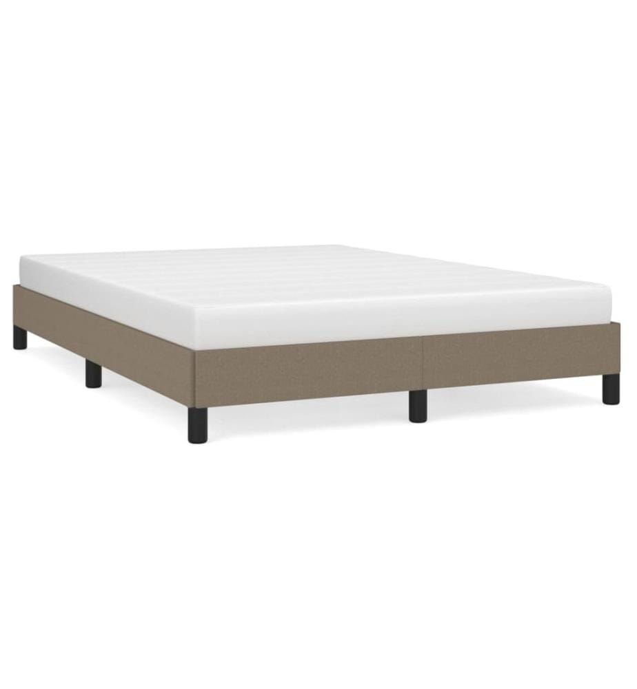 Cadre de lit sans matelas taupe 140x200 cm tissu