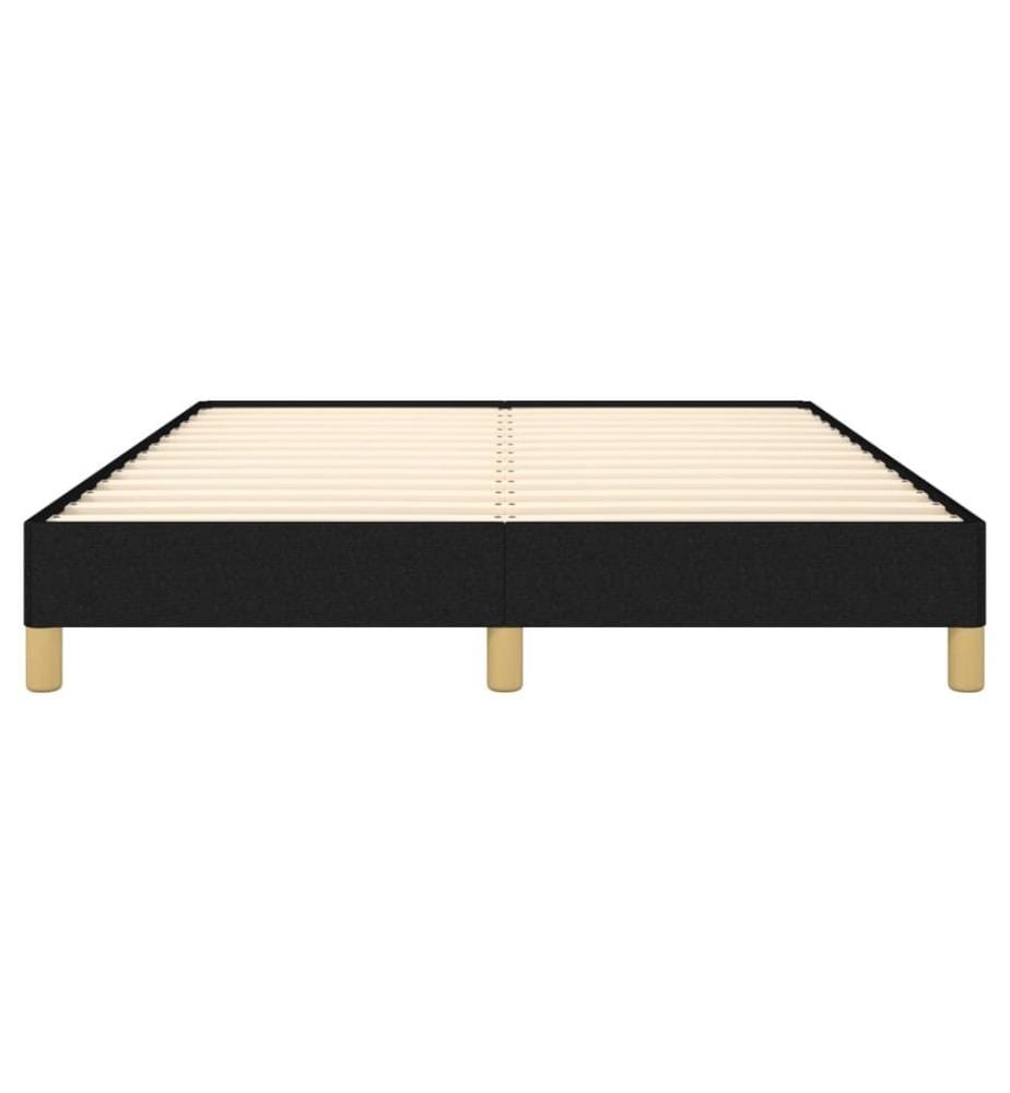 Cadre de lit sans matelas noir 160x200 cm tissu