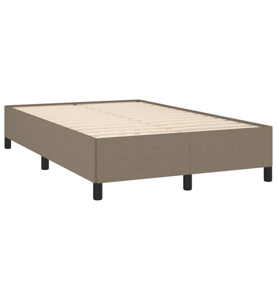 Cadre de lit sans matelas taupe 120x200 cm tissu