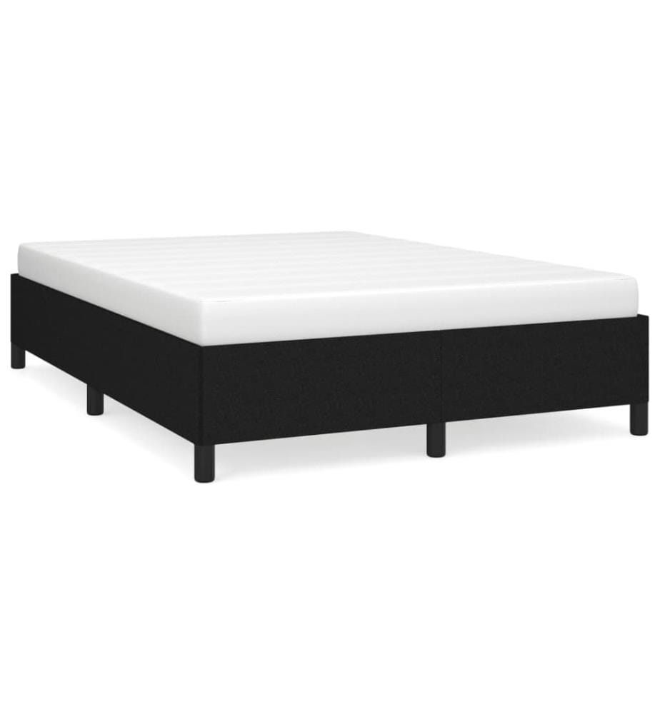 Cadre de lit sans matelas noir 140x200 cm tissu