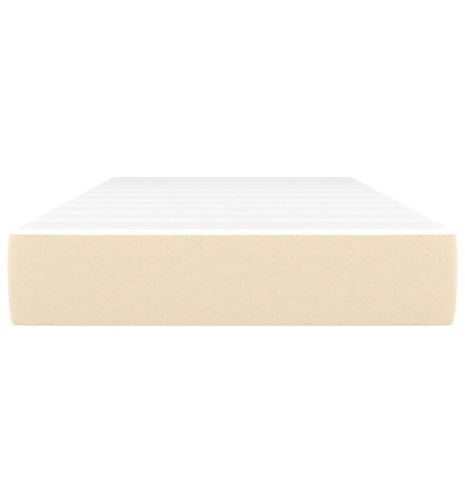 Taschenfederkernmatratze Mittel Creme 90x190x20 cm Stoff