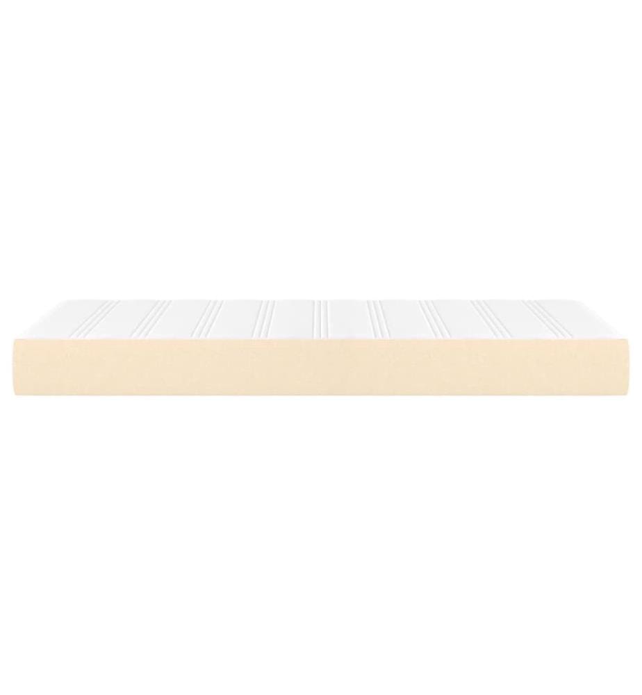 Taschenfederkernmatratze Mittel Creme 90x190x20 cm Stoff