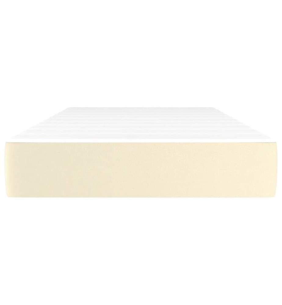Matelas de lit à ressorts ensachés fermeté moyenne Crème 100x200x20 cm