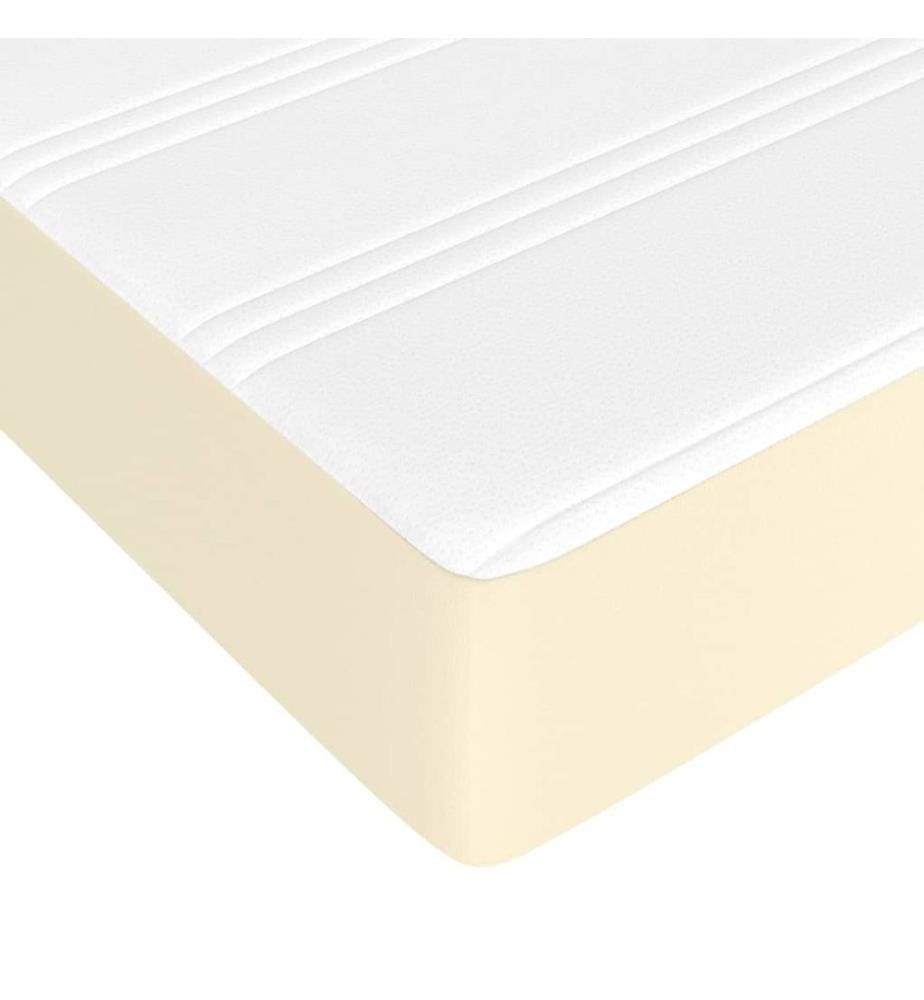 Matelas de lit à ressorts ensachés fermeté moyenne Crème 100x200x20 cm