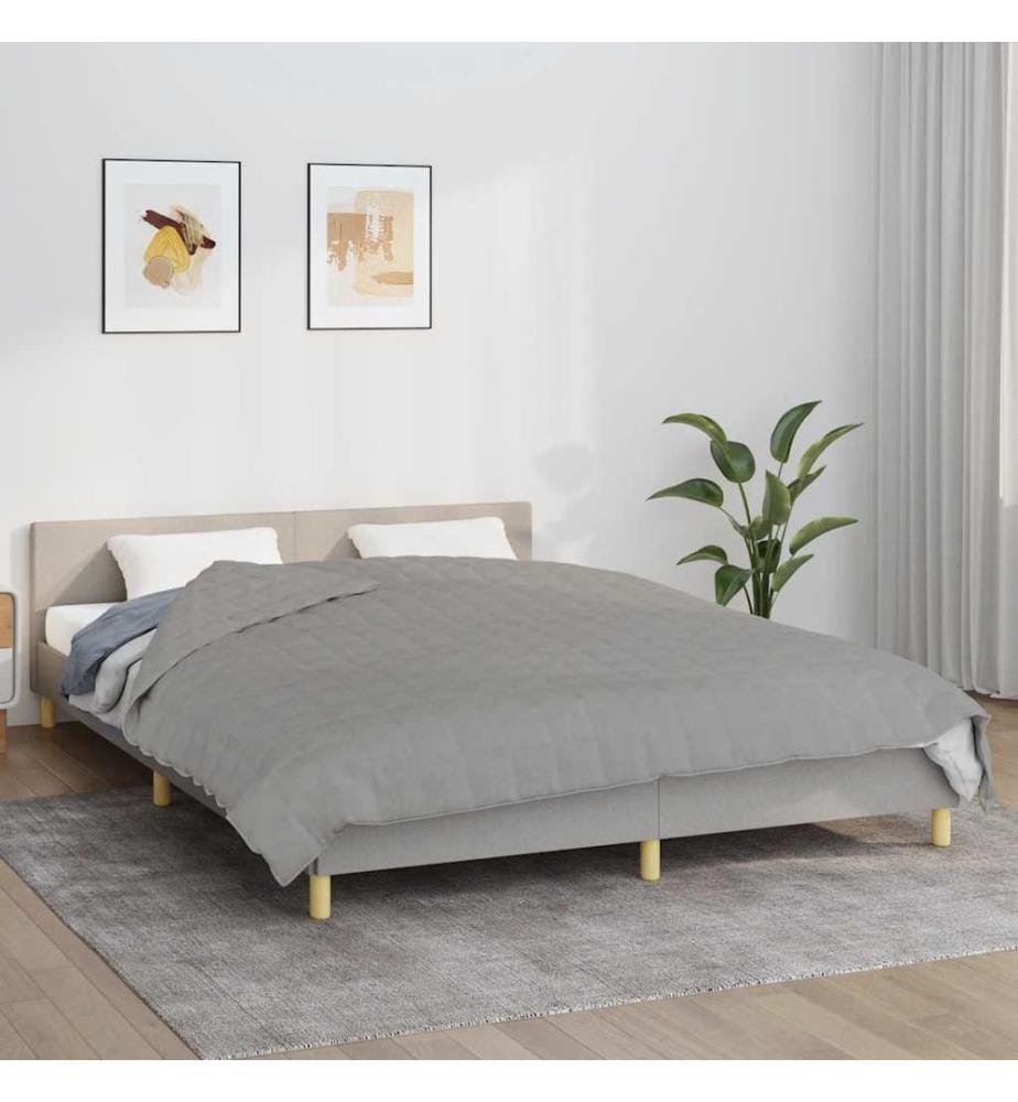 Gewichtsdecke Grau 200x200 cm 9 kg Stoff