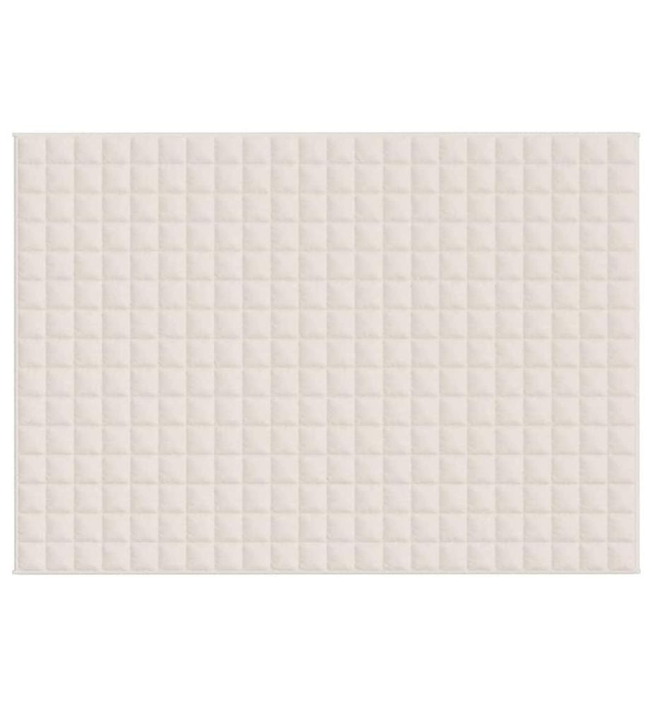 Gewichtsdecke Hellcreme 155x220 cm 7 kg Stoff