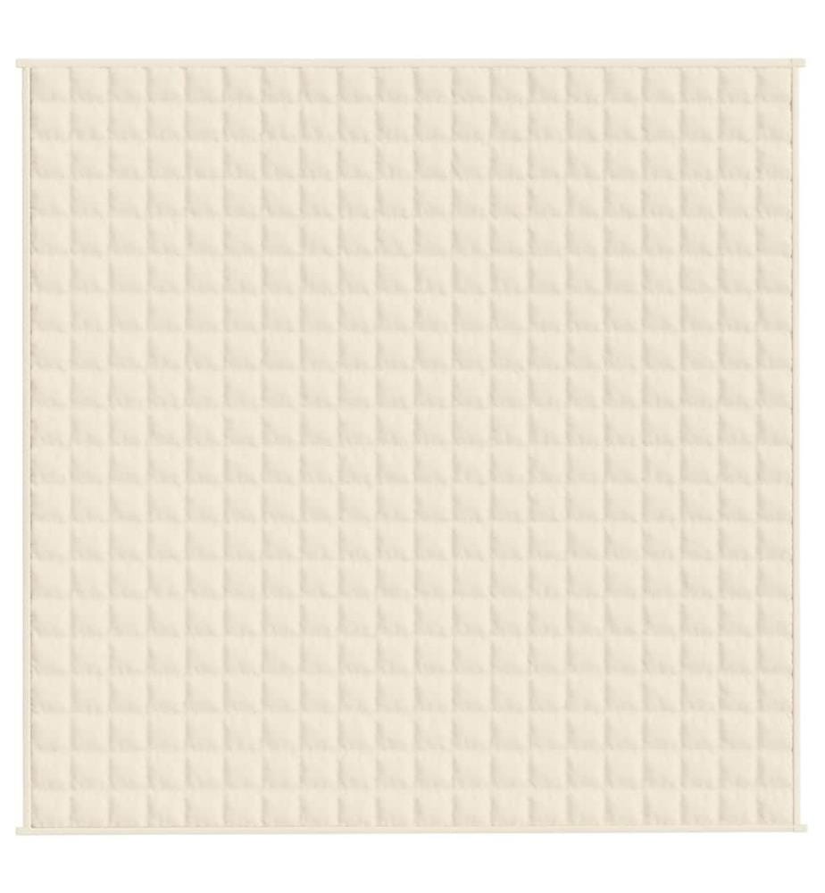 Gewichtsdecke Hellcreme 200x200 cm 9 kg Stoff