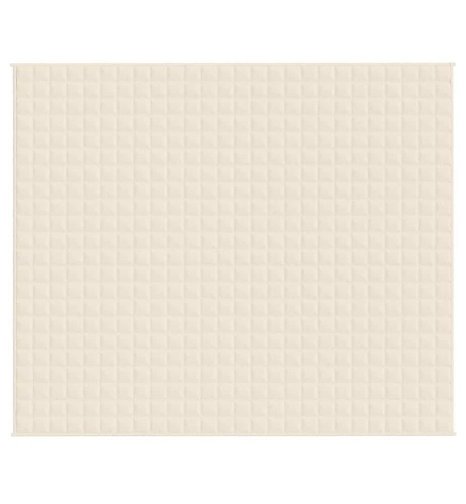 Gewichtsdecke Hellcreme 220x260 cm 11 kg Stoff