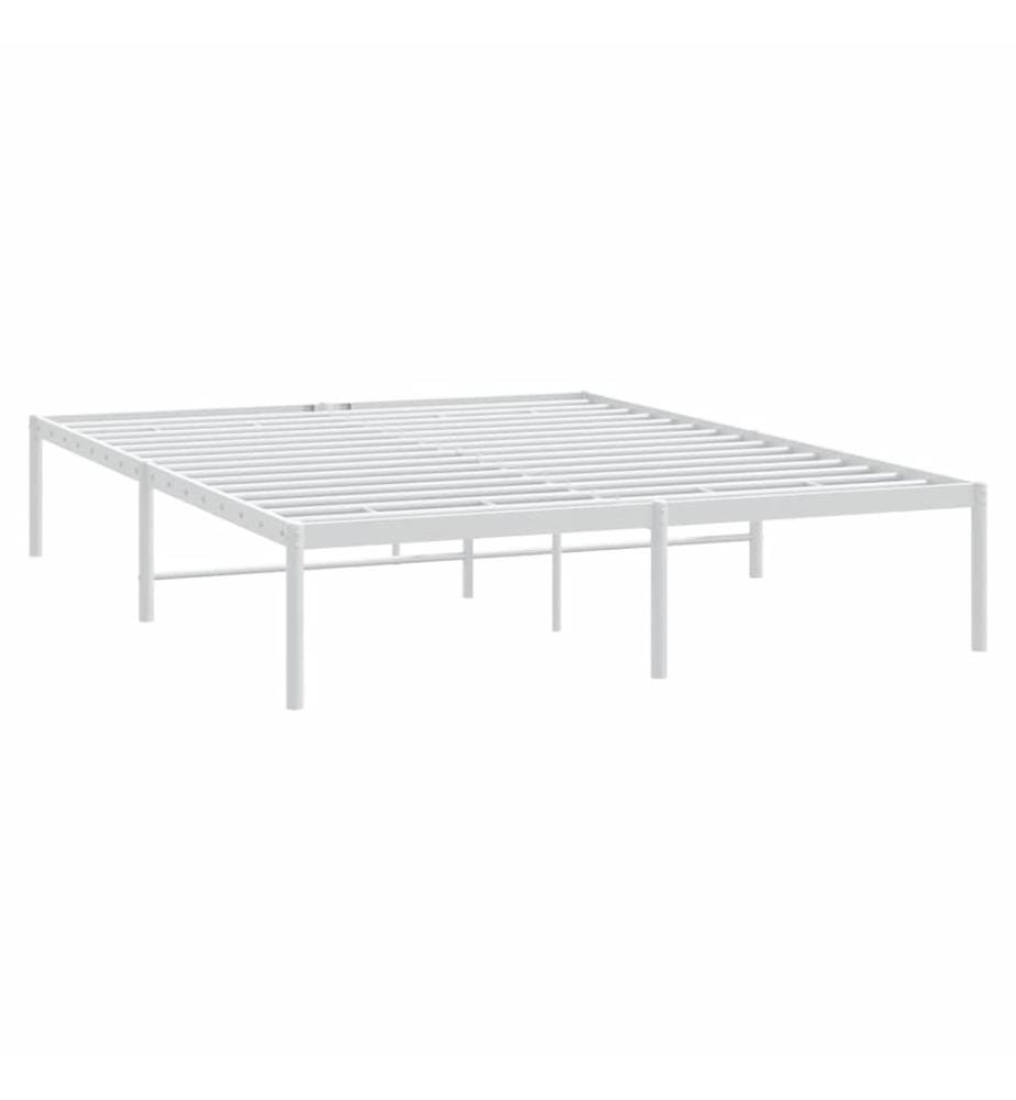 Bettgestell Metall Weiss 160x200 cm