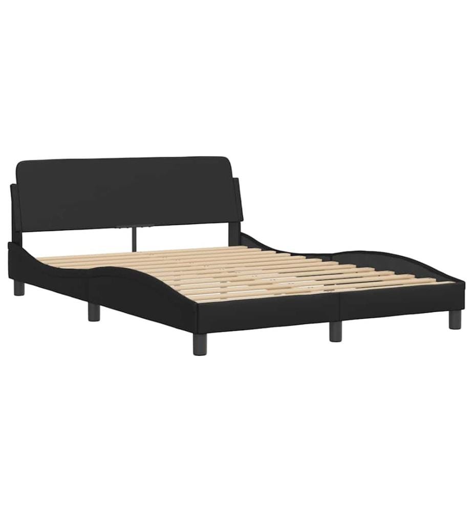 Bettgestell "Dover" Schwarz 140x200 cm Kunstleder