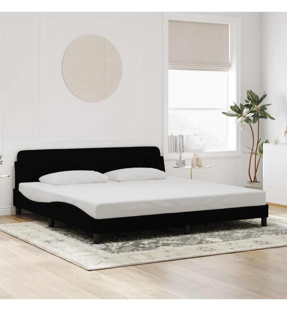 Bettgestell "Dover" Schwarz 200x200 cm Samt