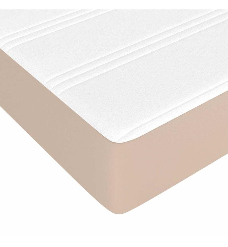 Taschenfederkernmatratze für Kinder Mittel Hellbraun 80x160 Kunstleder