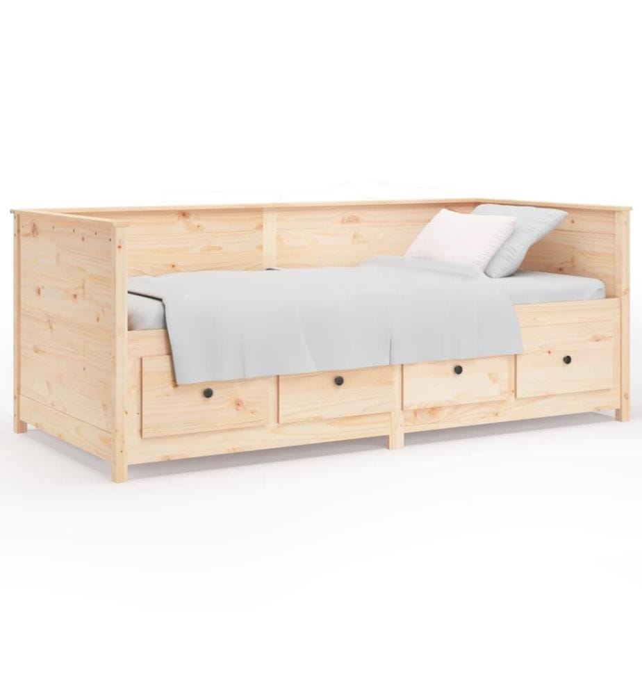 Lit de jour sans matelas 80x200 cm bois de pin massif