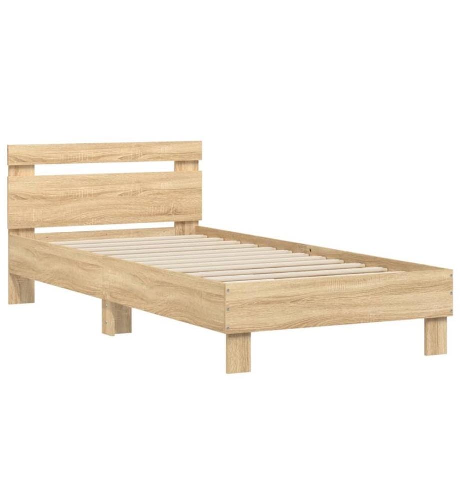 Cadre de lit sans matelas avec tête de lit 90x200 cm