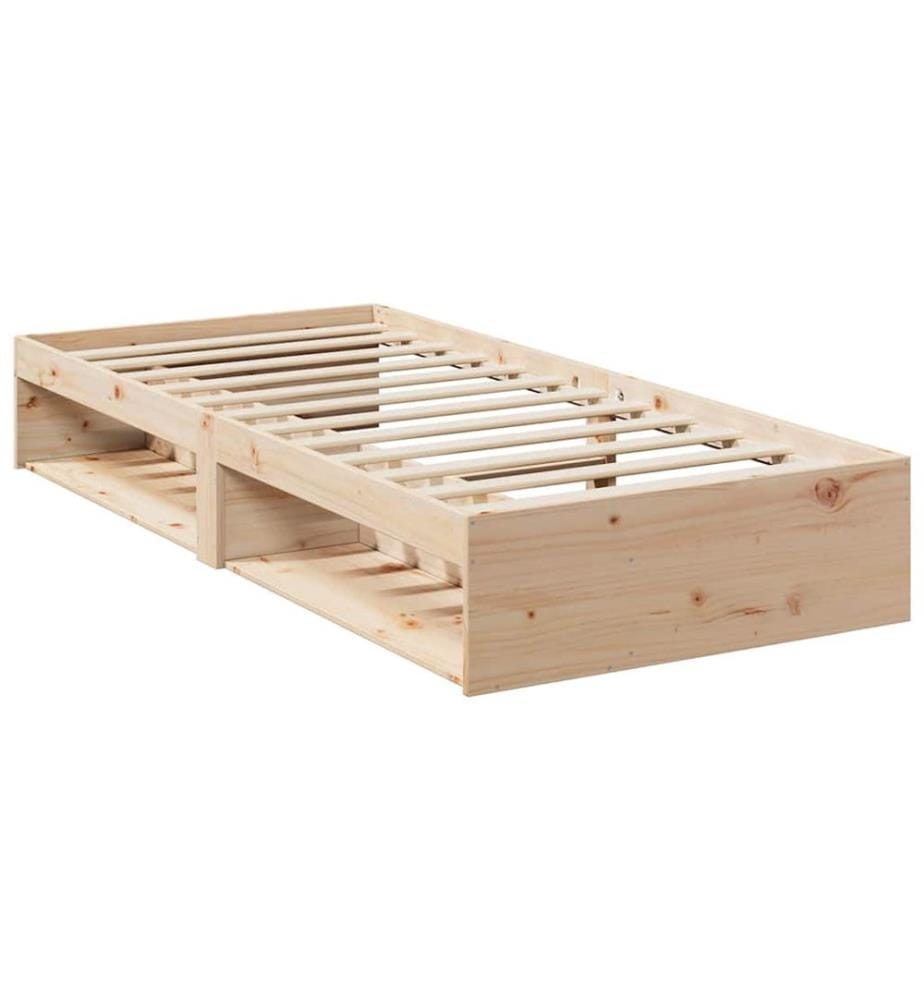 Lit de jour sans matelas 80x200 cm bois de pin massif