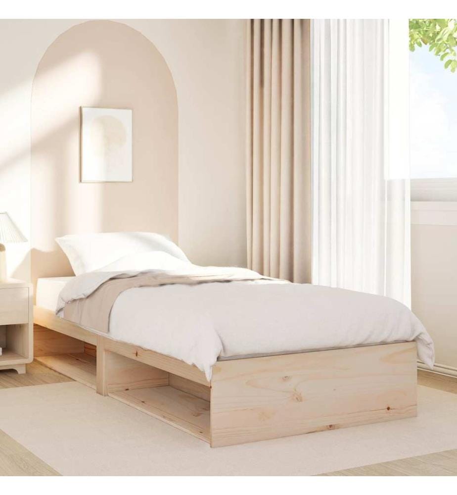 Lit de jour sans matelas 80x200 cm bois de pin massif