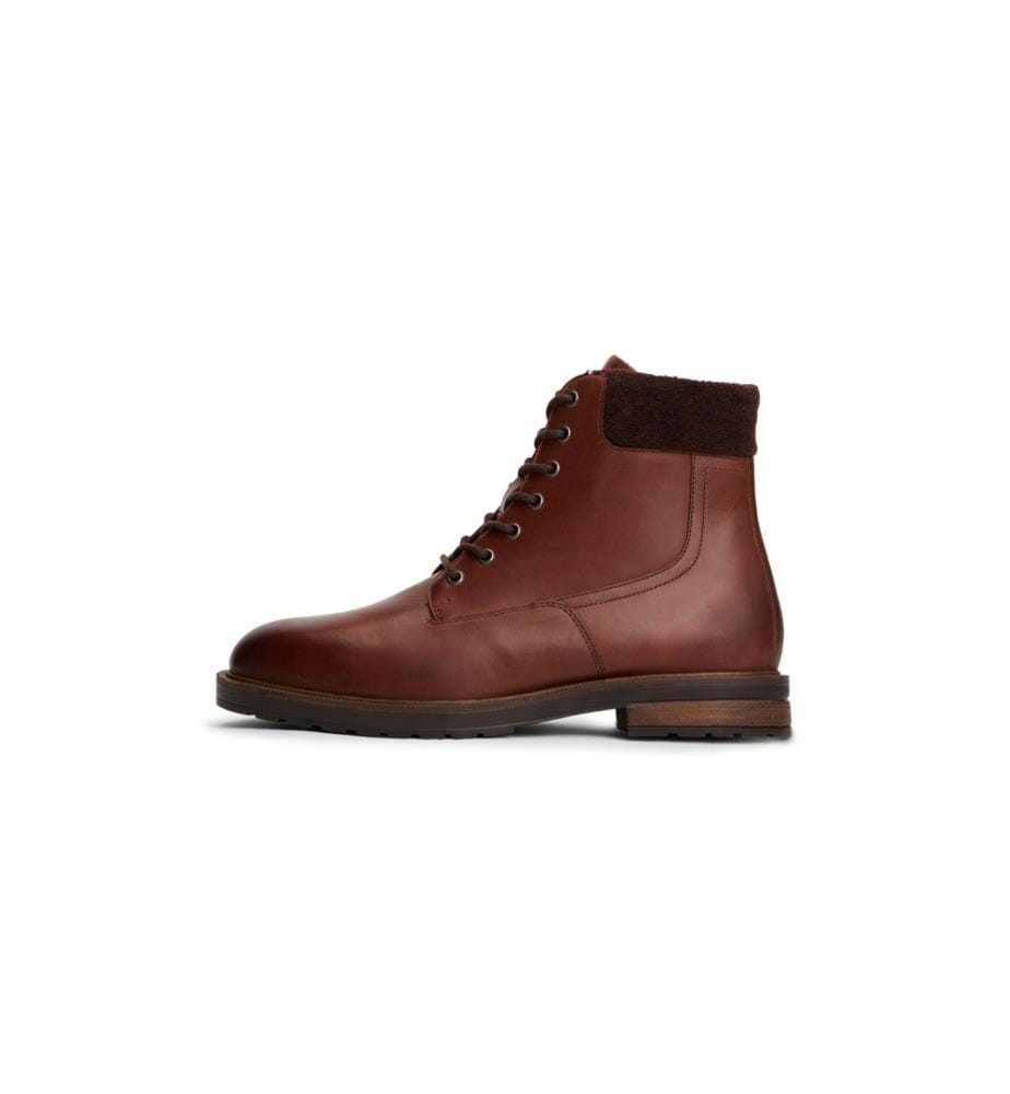 Bottes en cuir à semelle crantée - blanc 