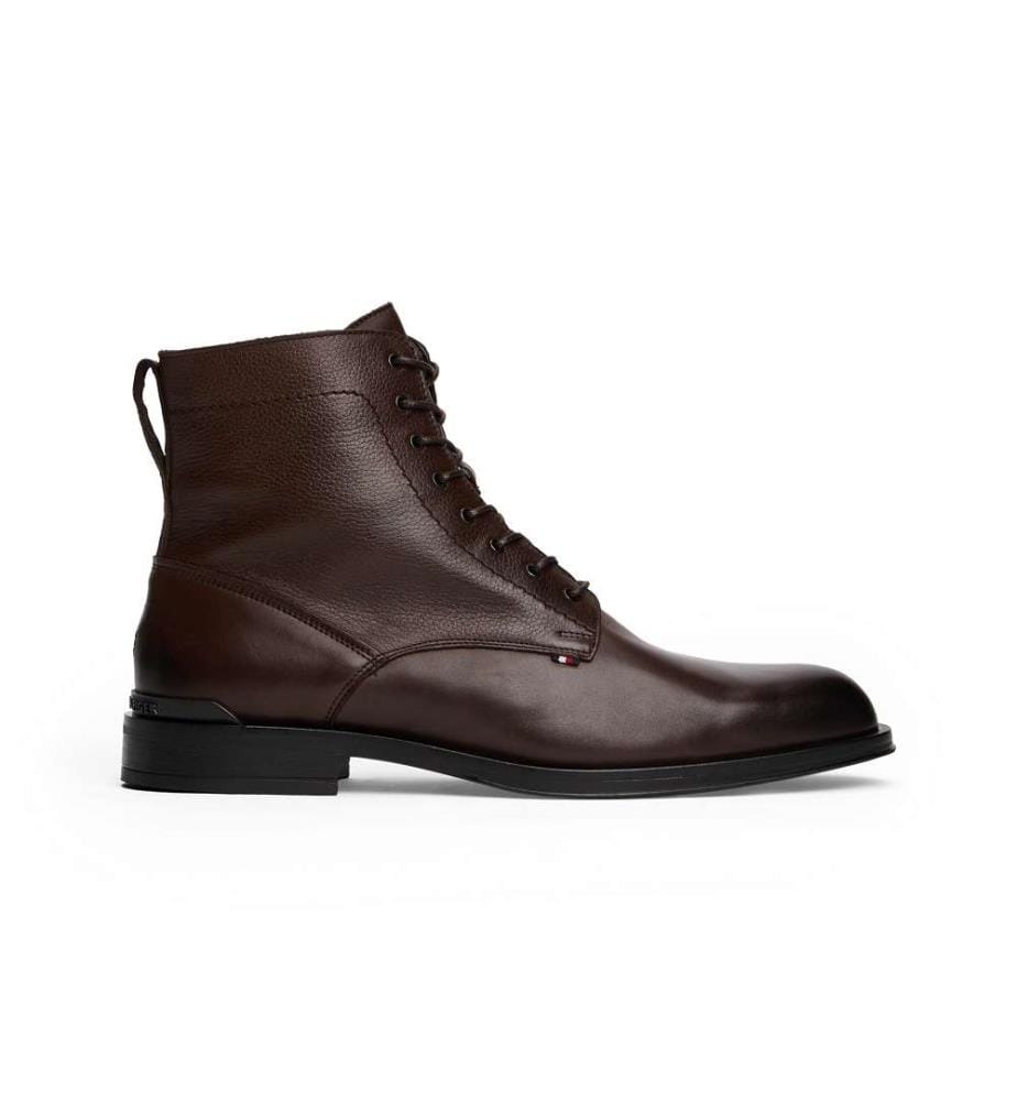 Bottes Basses Zippées En Cuir - Brun