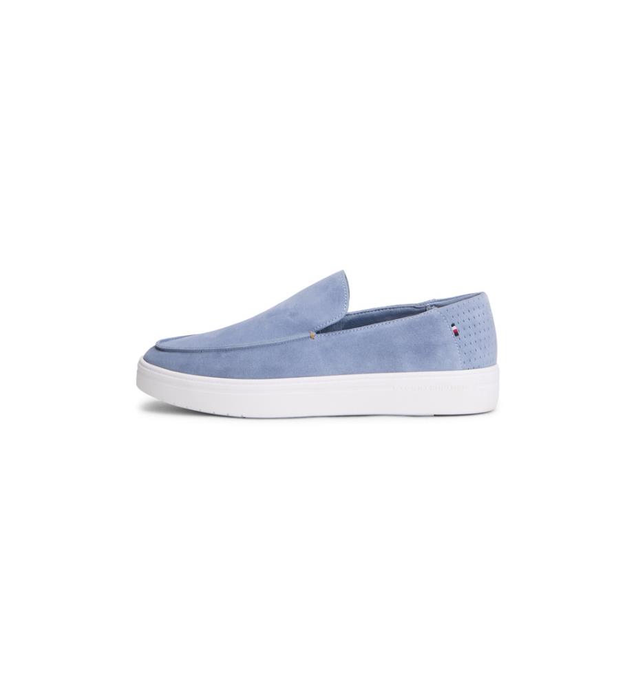 Mocassini leggeri in pelle scamosciata - Azzurro