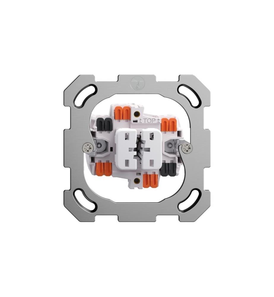 FELLER - EDIZIOdue Interrupteur UP Set complet avec cadre double Bouton-poussoir