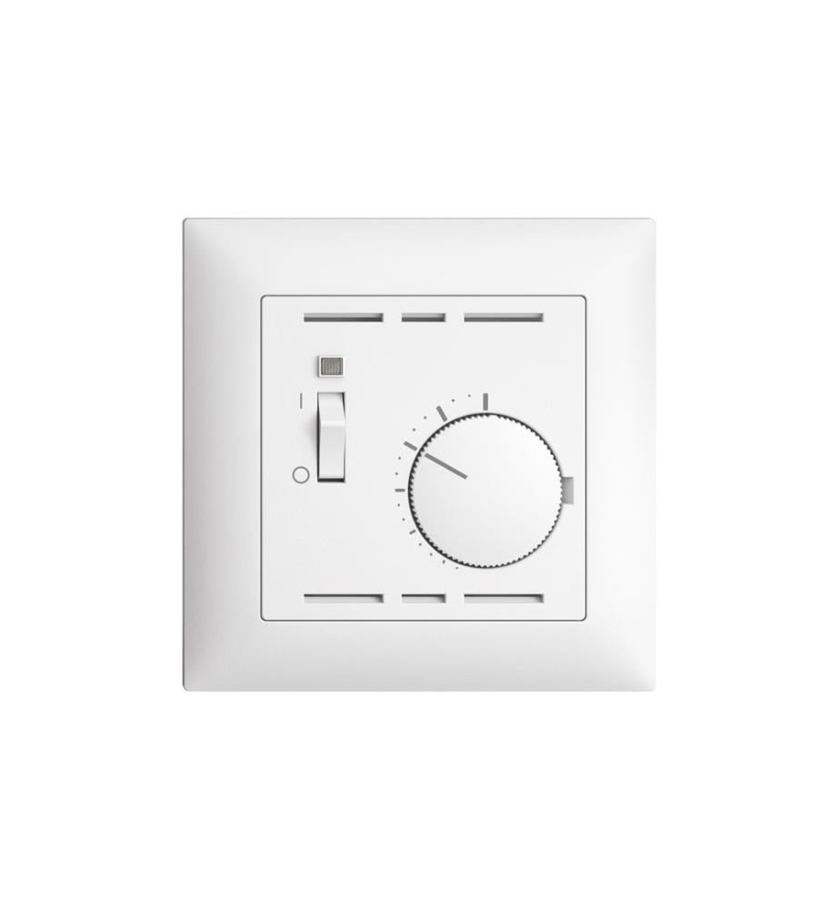 FELLER - EDIZIOdue Raumthermostat UP mit Schalter, Weiss