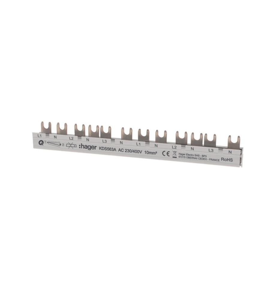 Hager - Rail de connexion 12M 63A (1PN)x6 QB