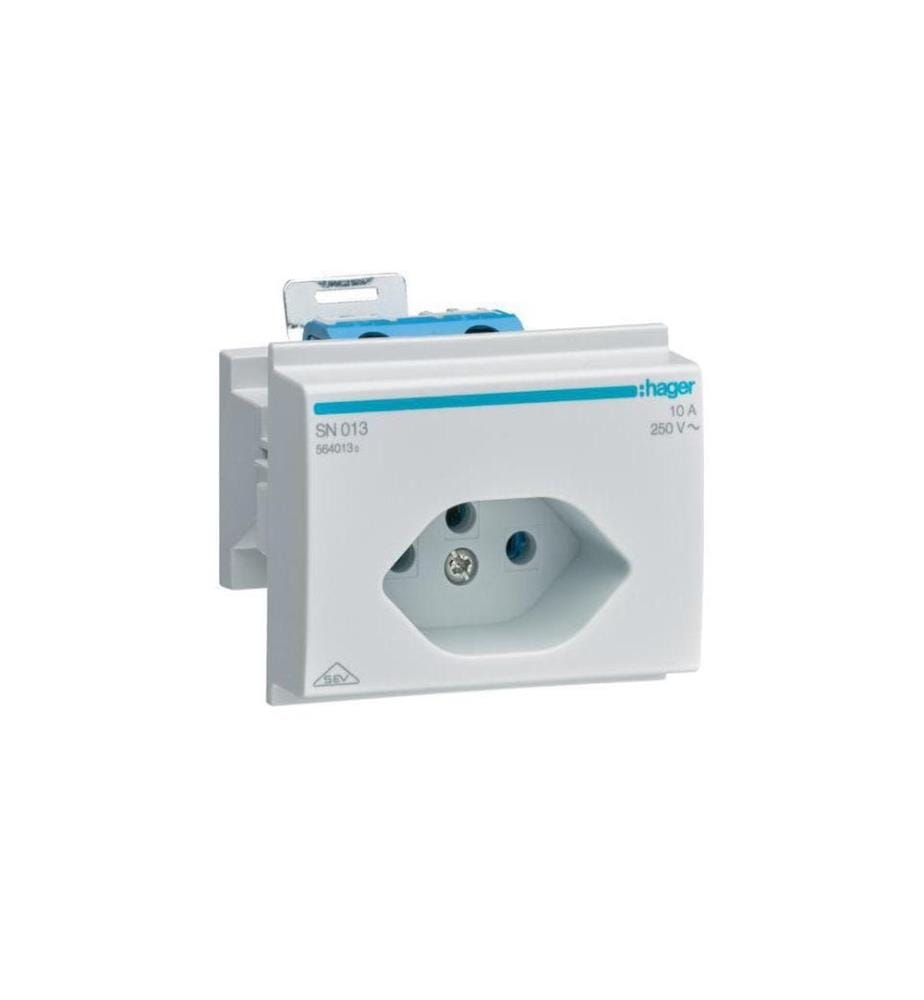 Hager - Prise de courant DIN Stdo 1x T13 Schweiz
