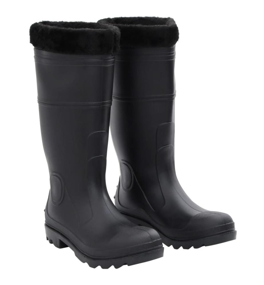 Gummistiefel mit Herausnehmbarem Innenfutter Schwarz Gr. 41 PVC