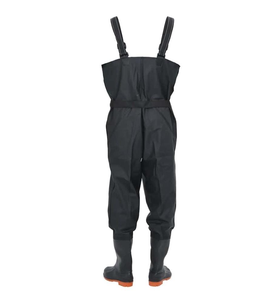 Wathose mit Stiefeln und Gürtel Schwarz Grösse 41