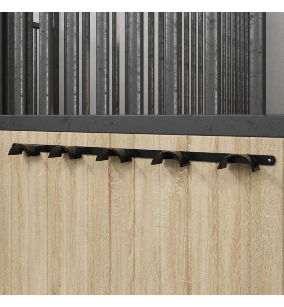 Porte-bride pour 5 brides noir fer
