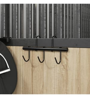 Porte-bride avec 5 crochets tournants noir acier