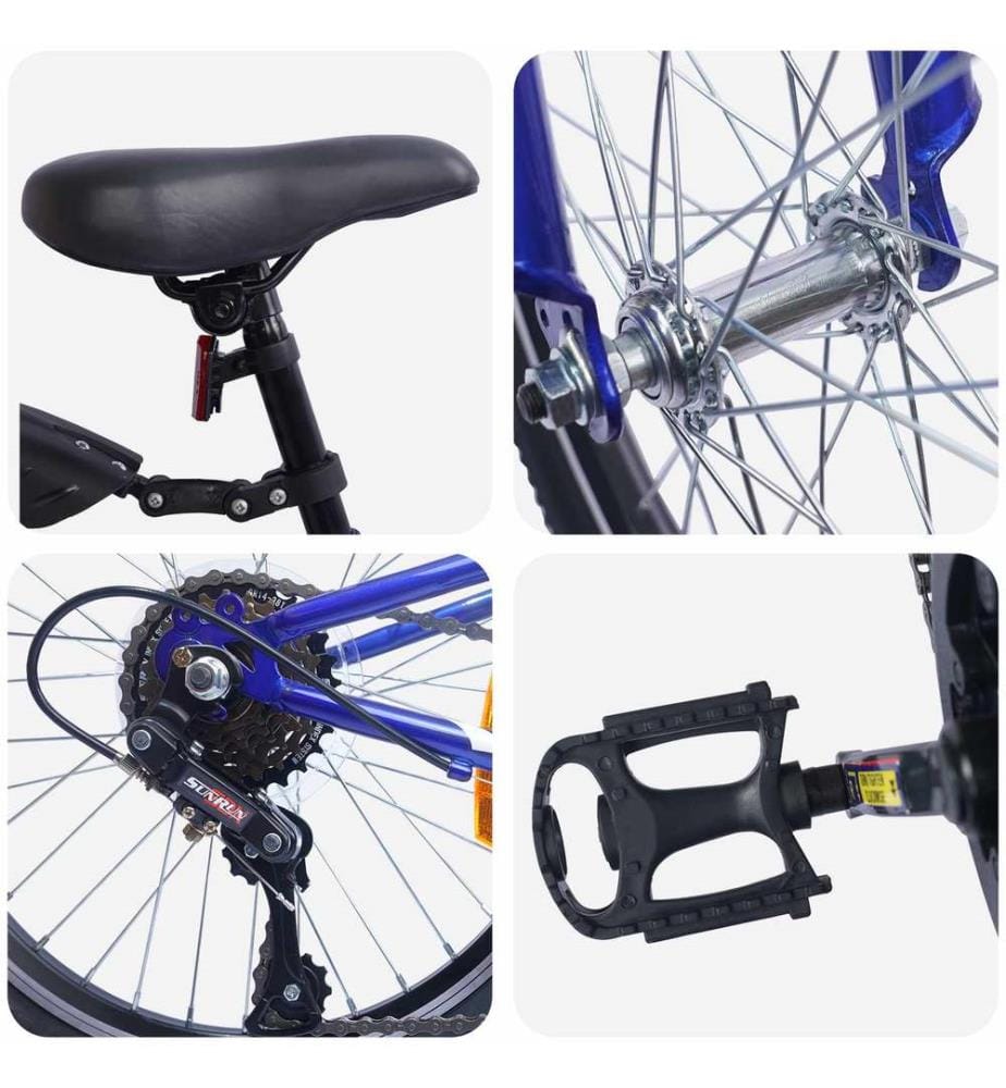 Kinderfahrrad 20 Zoll 6-Speed für 6-11 Jahre alt Dunkelblau