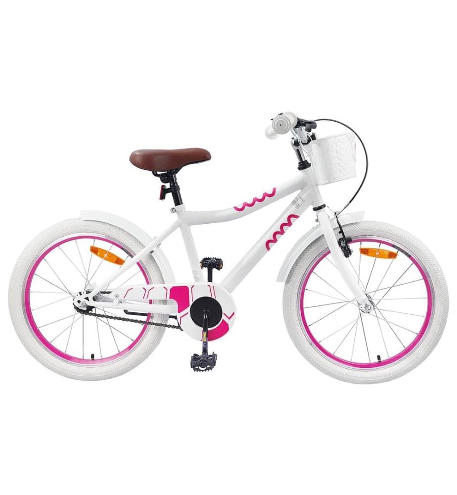 Vélo pour Enfants 18 Pouces pour les 5-7 ans Blanc