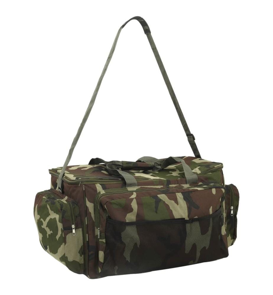 Sac de pêche imperméable vert camouflage tissu oxford