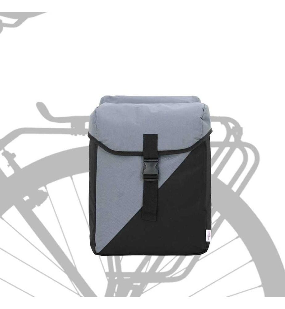 Fahrradtasche Grau und Schwarz 31,5 x 15,5 x 40 cm Polyester