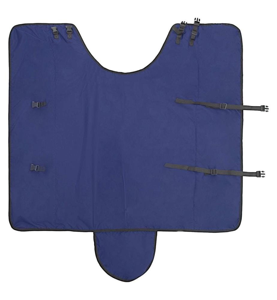 Pferdedecke Dunkelgrün und Schwarz 125 cm Polyester