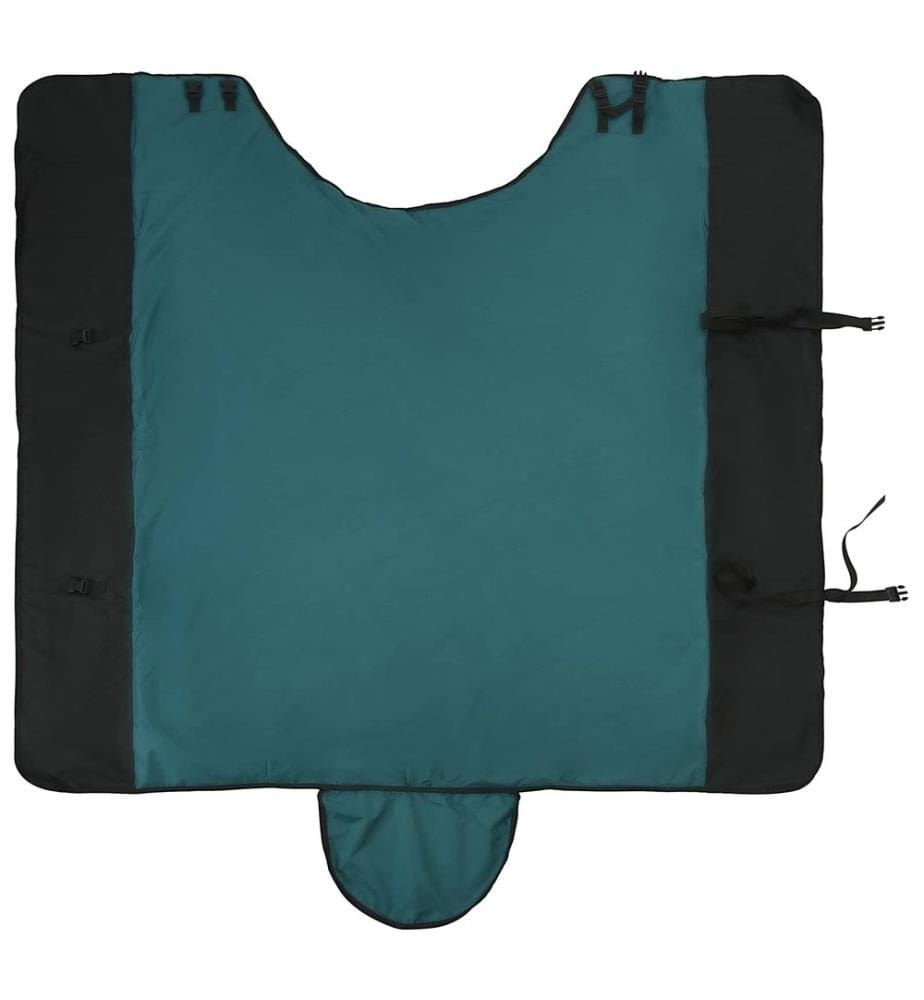 Pferdedecke Dunkelgrün und Schwarz 155 cm Polyester