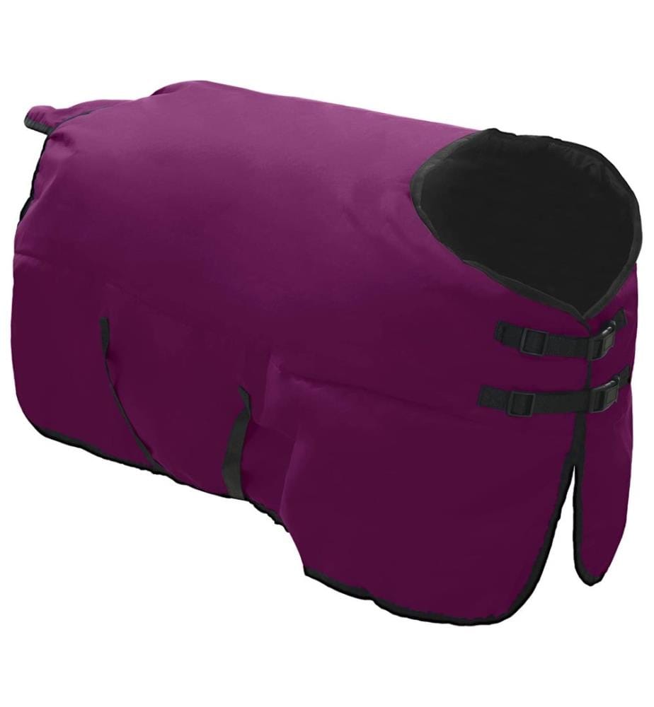 Pferdedecke Dunkelgrün und Schwarz 105 cm Polyester