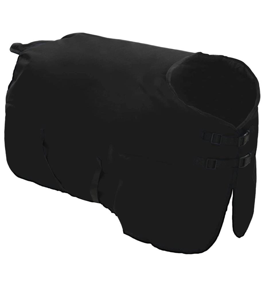 Pferdedecke Dunkelgrün und Schwarz 155 cm Polyester