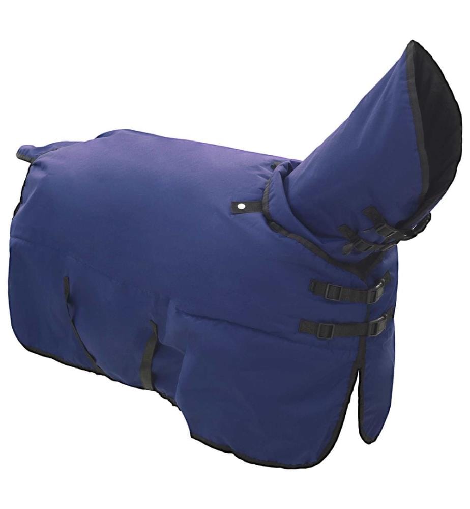 Pferdedecke Dunkelgrün und Schwarz 95 cm Polyester