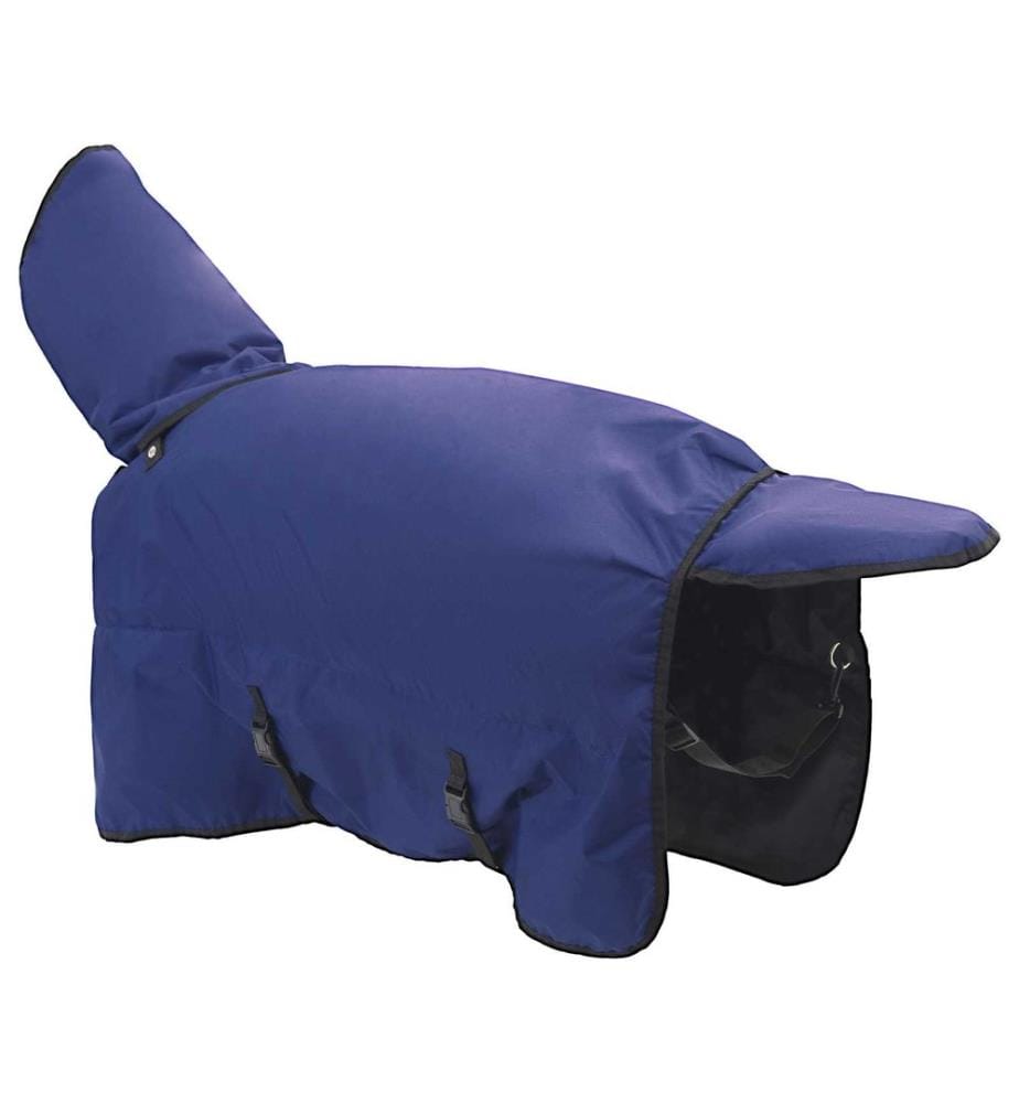 Pferdedecke Dunkelgrün und Schwarz 95 cm Polyester