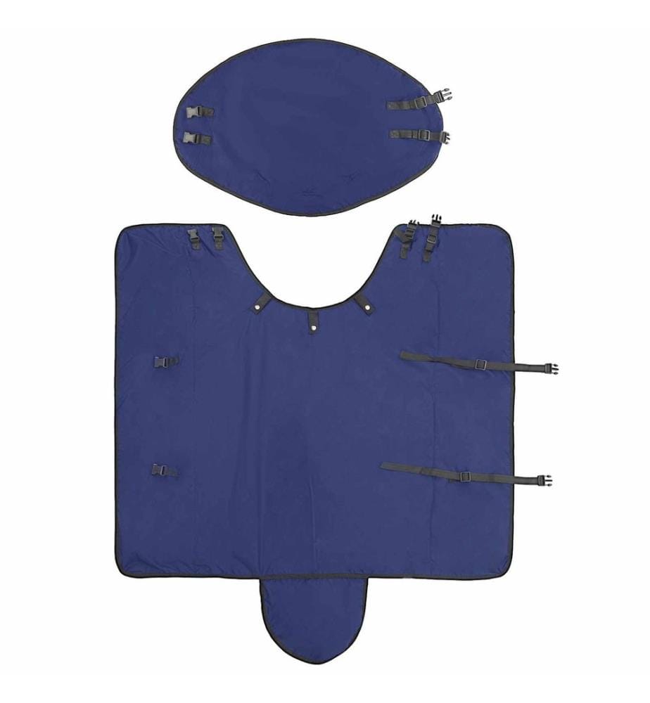 Pferdedecke Dunkelgrün und Schwarz 105 cm Polyester